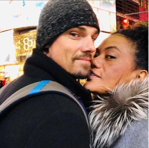 Jay Ryan with his spouse